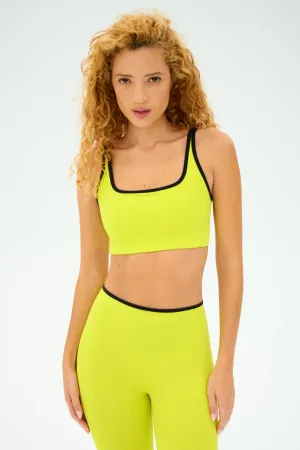 Cait Rigor Bra - Chartreuse/Black