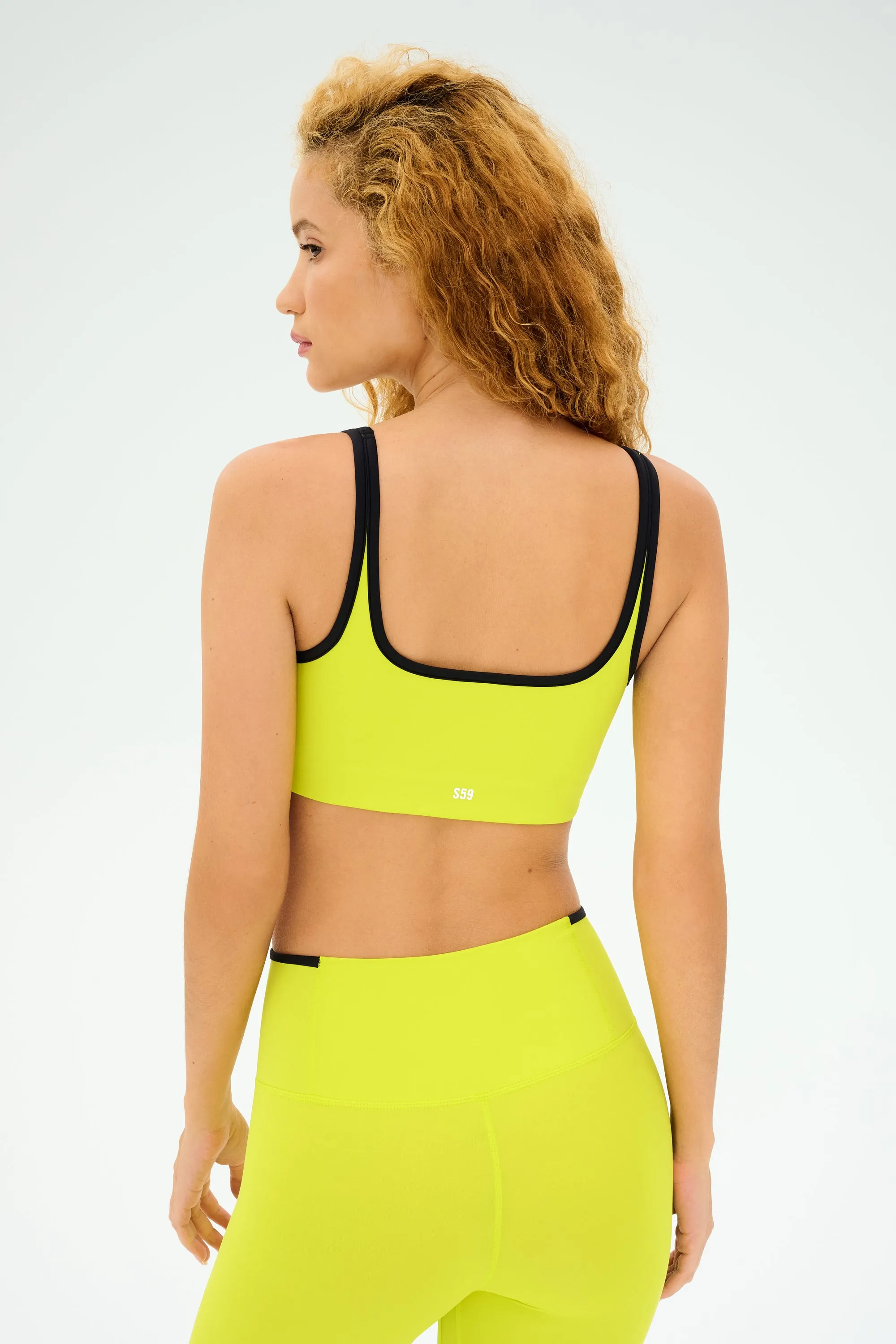 Cait Rigor Bra - Chartreuse/Black