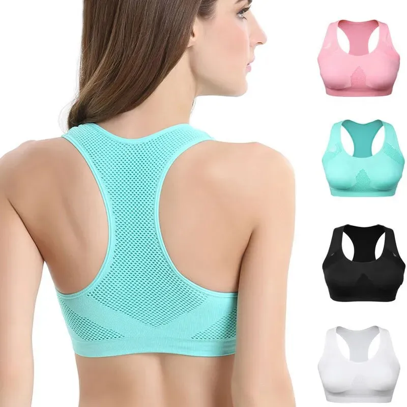 Double Layer Seamless Sports Bra for Women Breathable Shockproof and Sweat Absorbent for Gym Running and Yoga