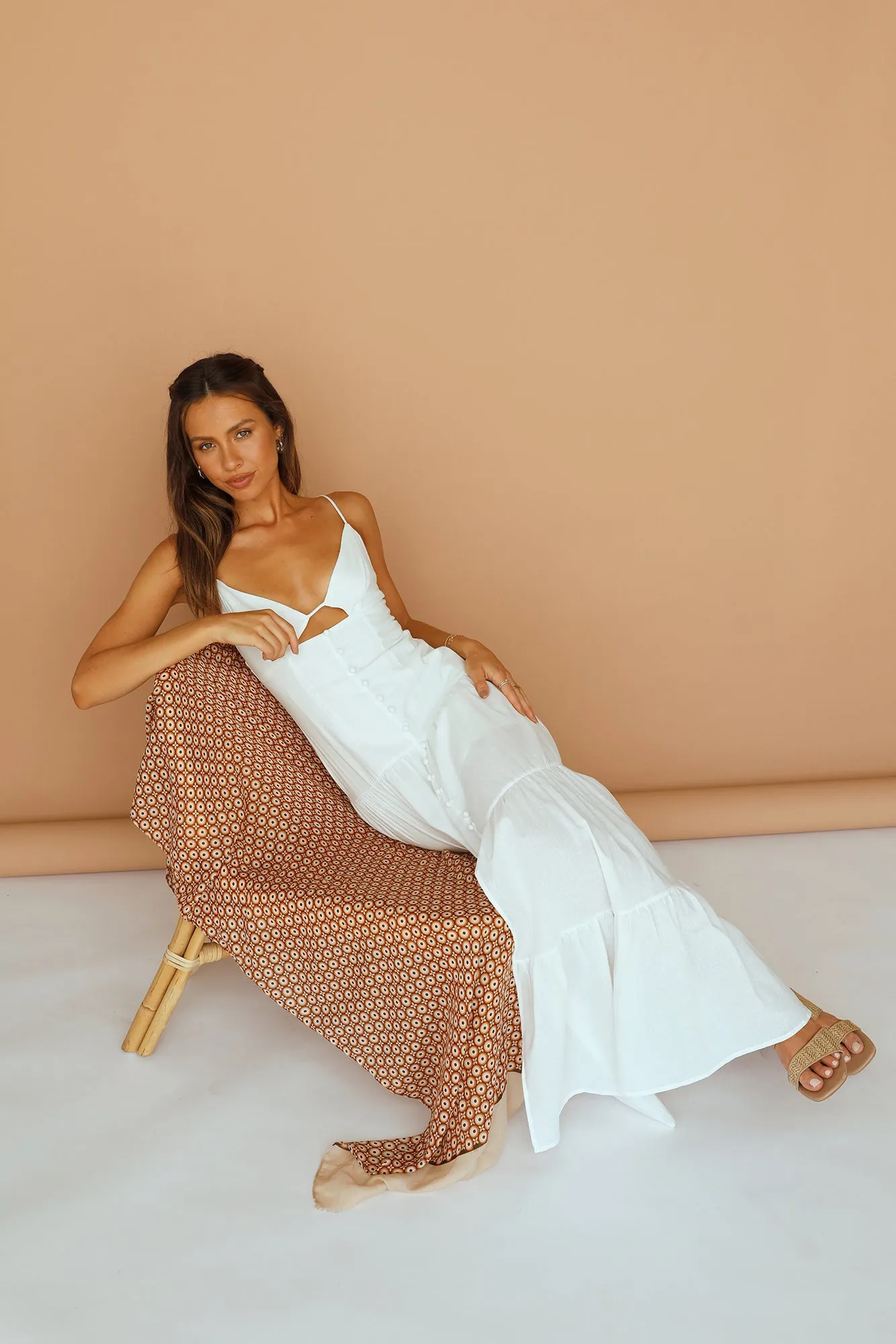 Forever Candlelit Maxi Dress White