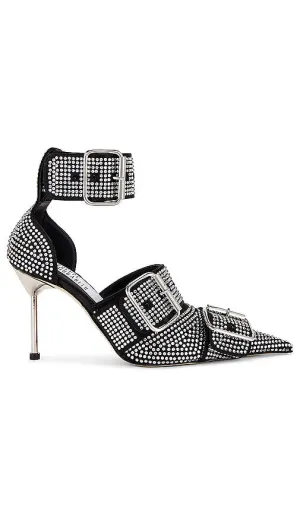 GIUSEPPE DI MORABITO Buckles Rhinestone Heels in Black