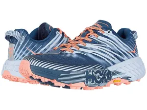HOKA Women's Speedgoat 4 Running Shoes, Blue, 10.5