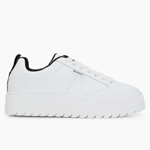 HUGO BOSS Lyssa Platform Logo Flag Signature Details Trainers 50520718-WHT