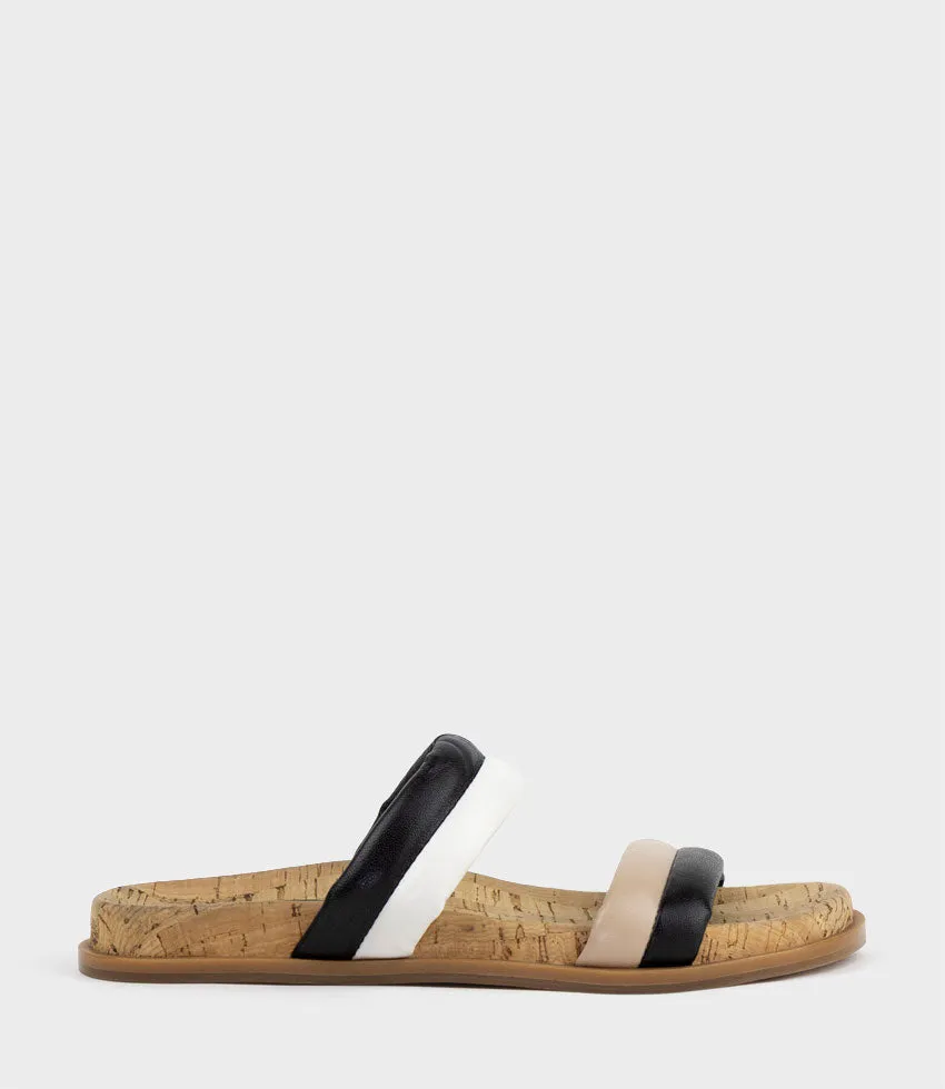 KINALA Two Strap Slide on Unit in Neutral Multi