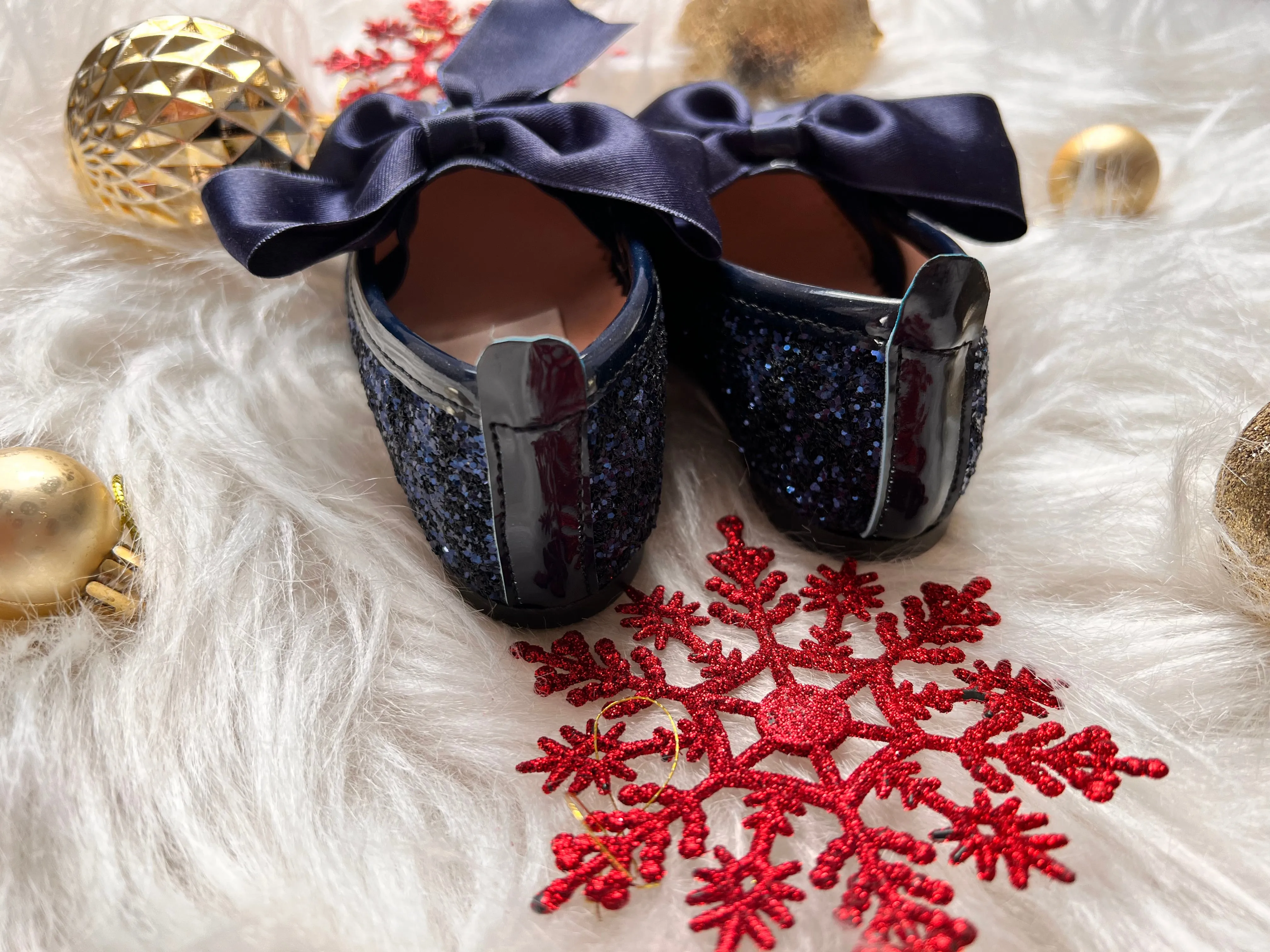 Mimi Shoes Navy Blue Glittery
