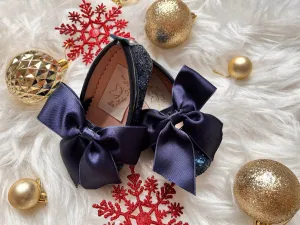 Mimi Shoes Navy Blue Glittery