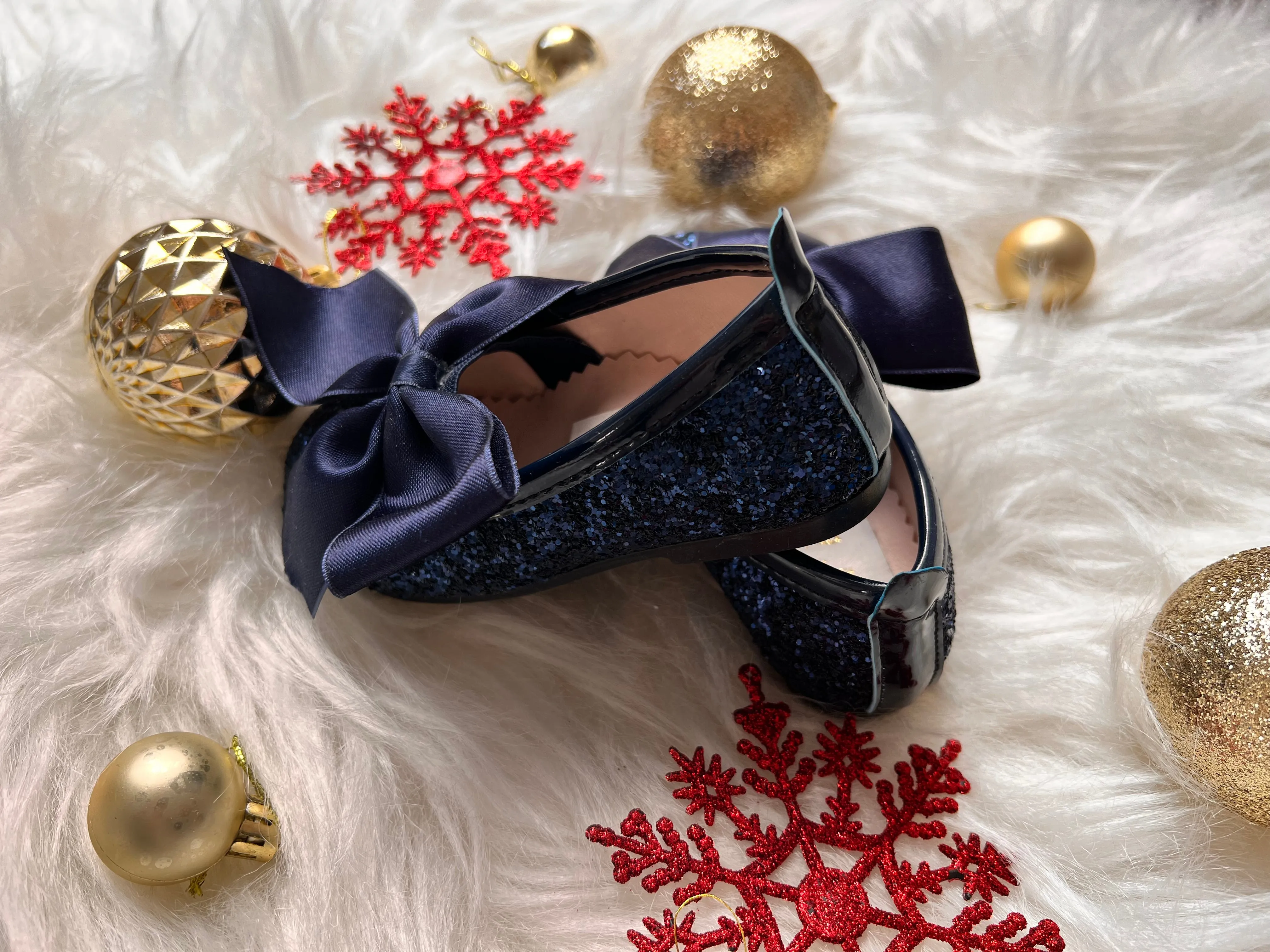 Mimi Shoes Navy Blue Glittery