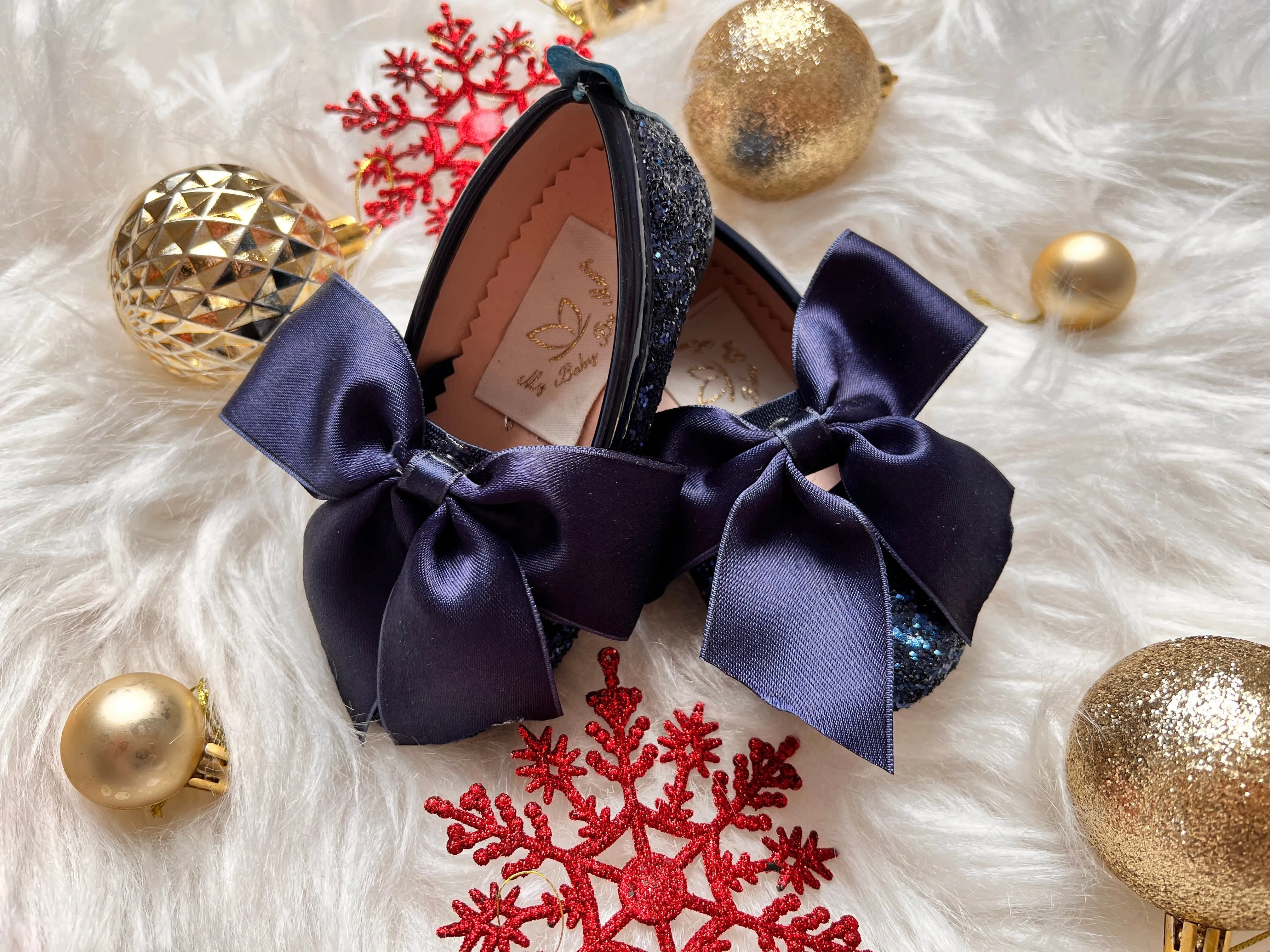 Mimi Shoes Navy Blue Glittery