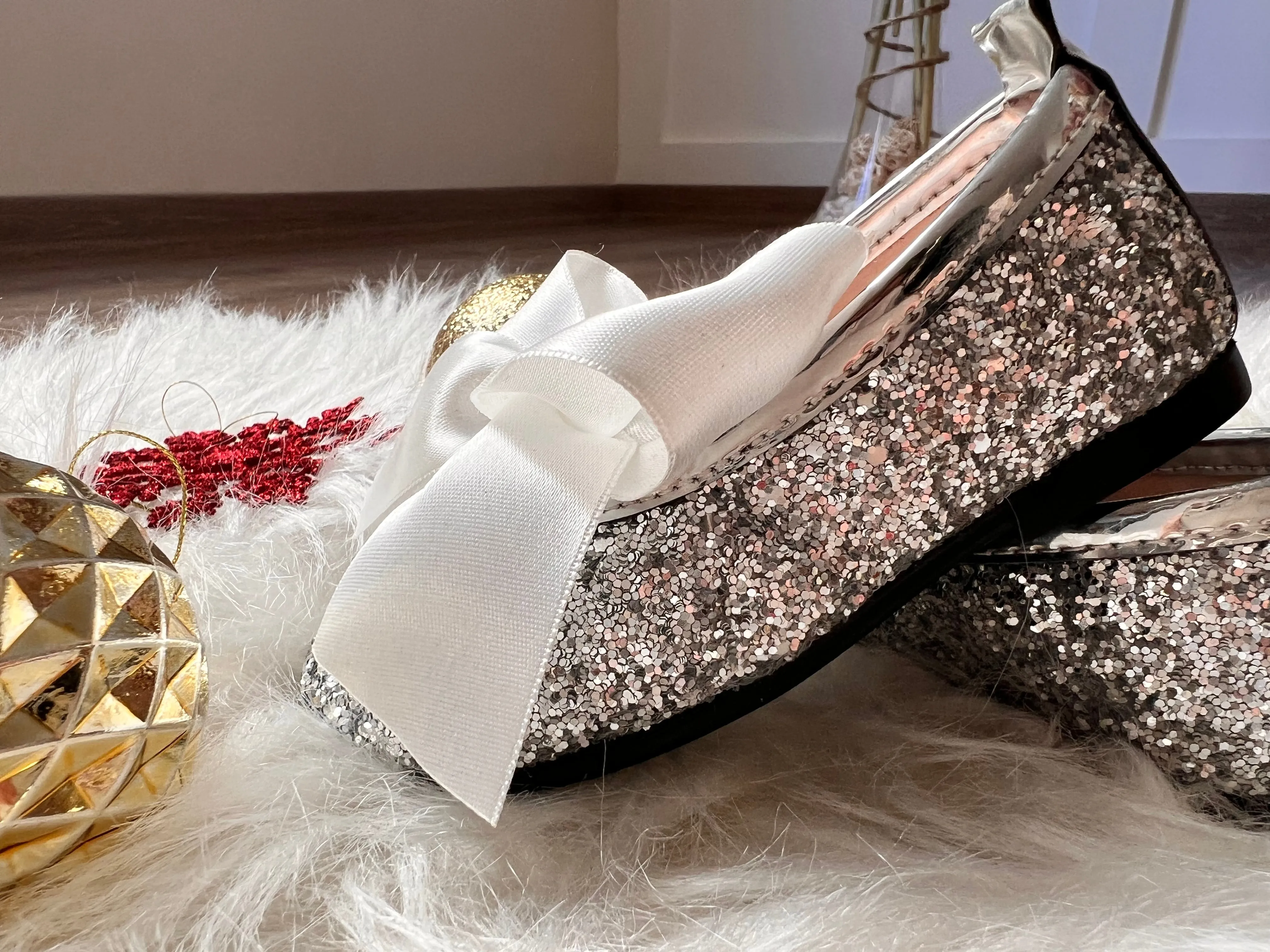 Mimi Shoes Silver  Glittery