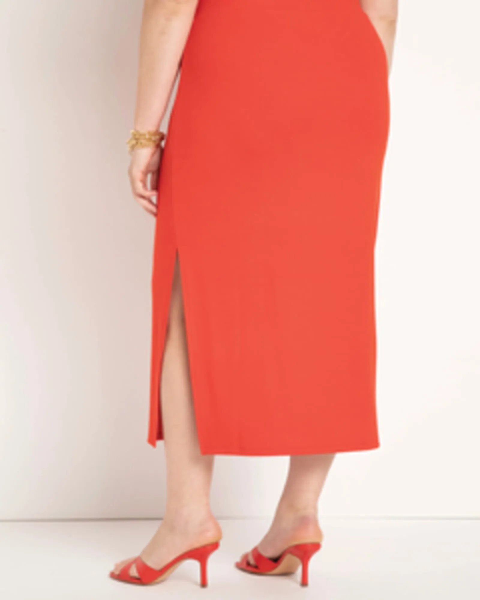 Parker Knit Midi Skirt | High Risk Red