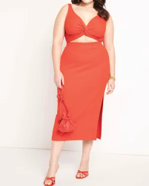 Parker Knit Midi Skirt | High Risk Red