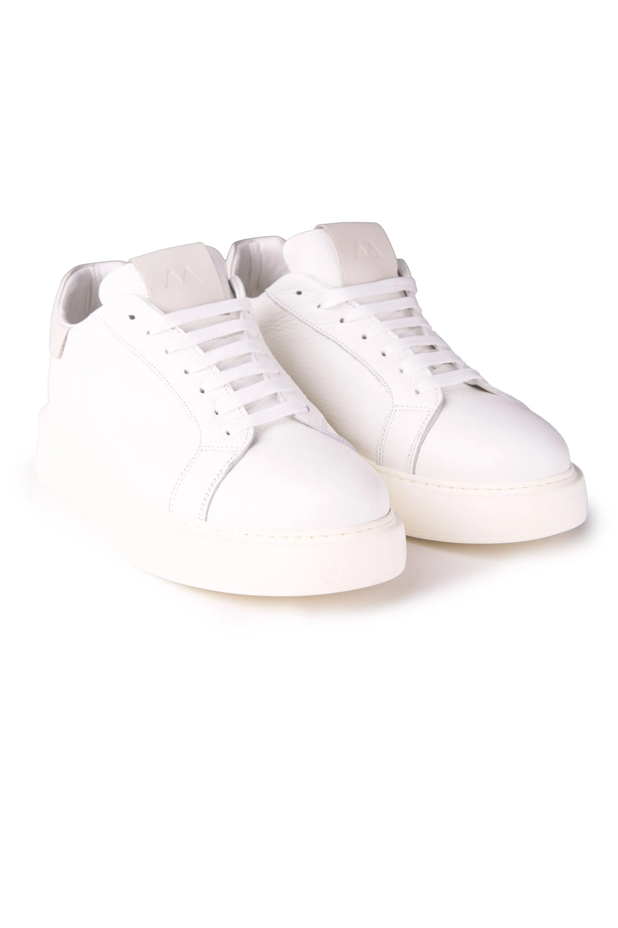 Pebbled Leather Sneakers with Extralight Sole