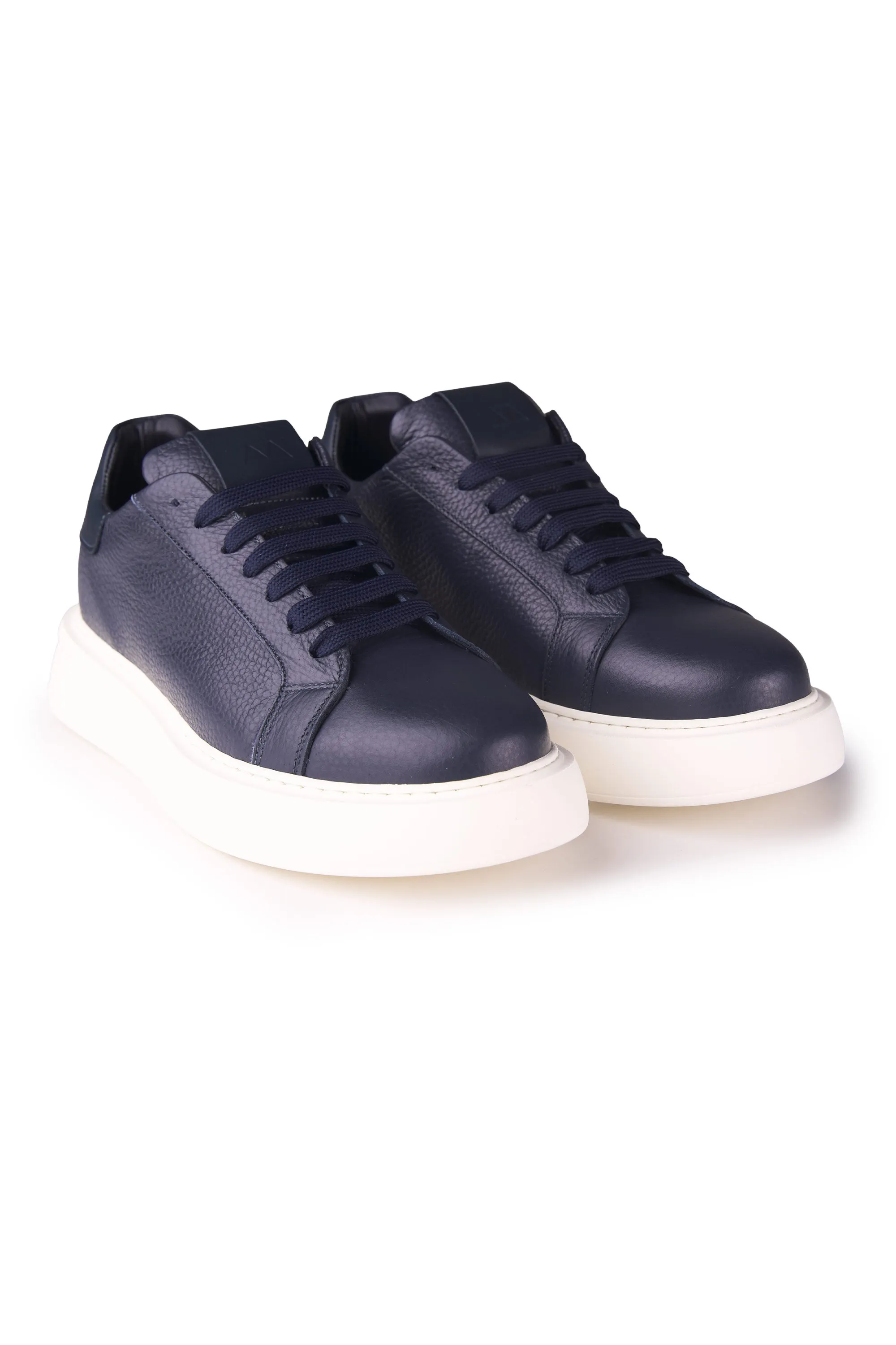 Pebbled Leather Sneakers with Extralight Sole