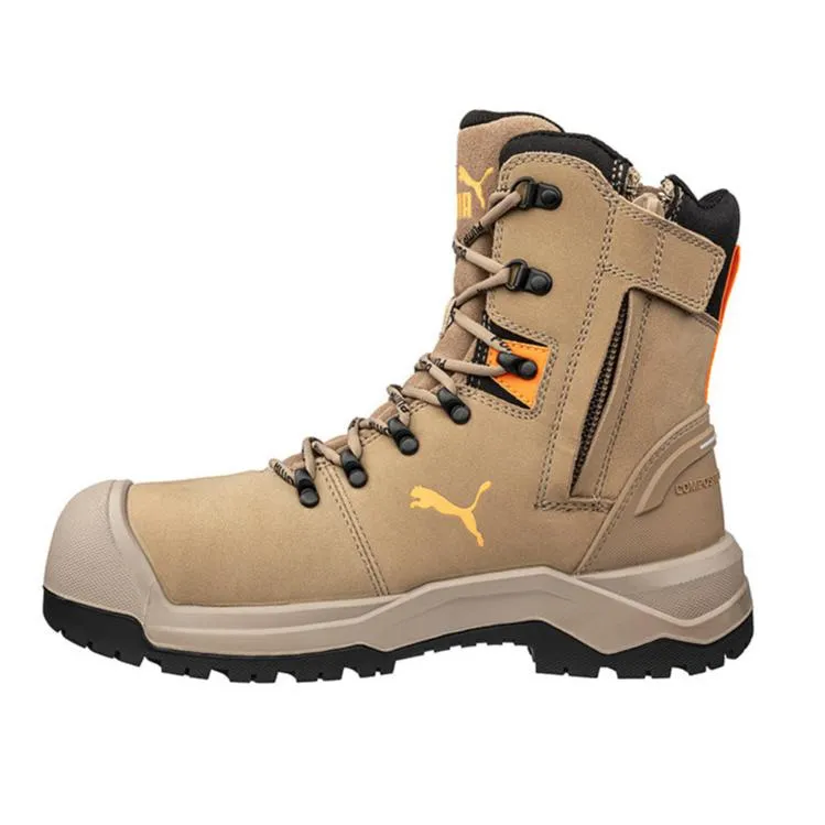 Puma Stone Iron HD 8″ Fibreglass Toe Cap Zip Sided Lace Up Safety Boot With Scuff Cap (632787) (Pre Order)