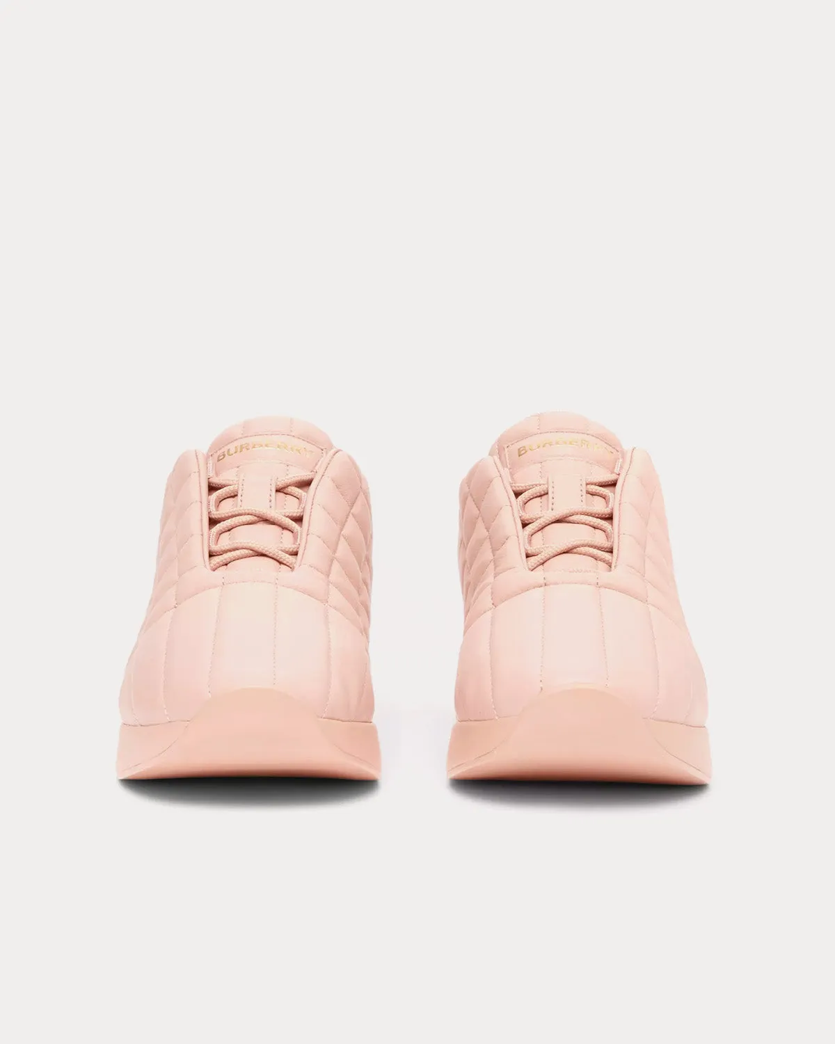 Quilted Leather Classic Dusty Pink Low Top Sneakers