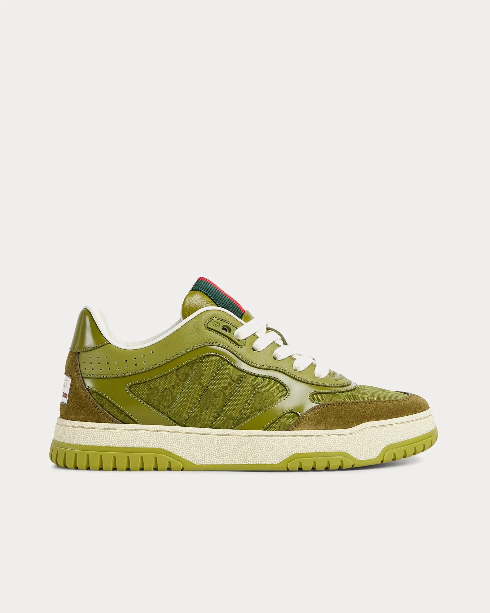 Re-Web with GG Canvas Dark Green Low Top Sneakers