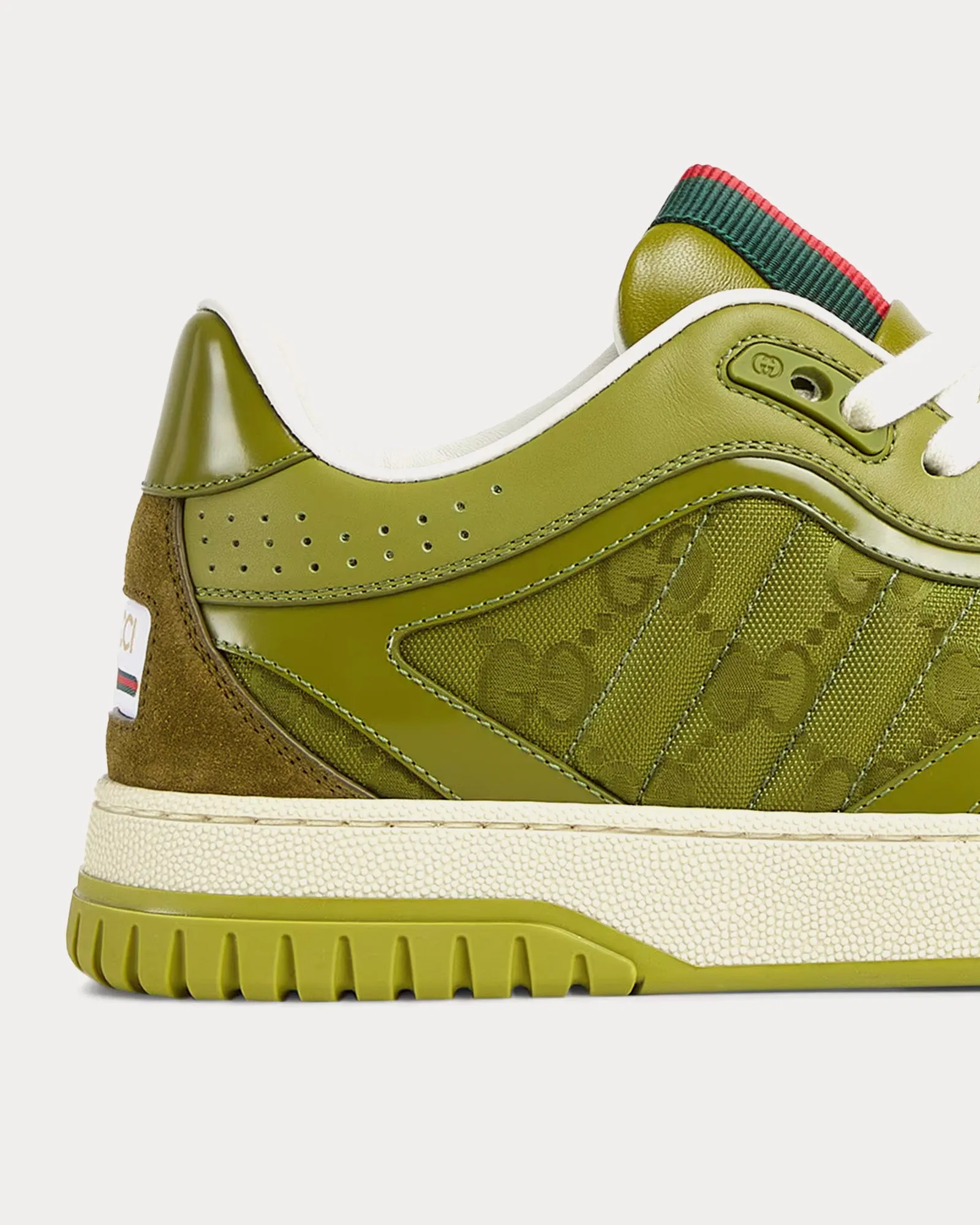 Re-Web with GG Canvas Dark Green Low Top Sneakers