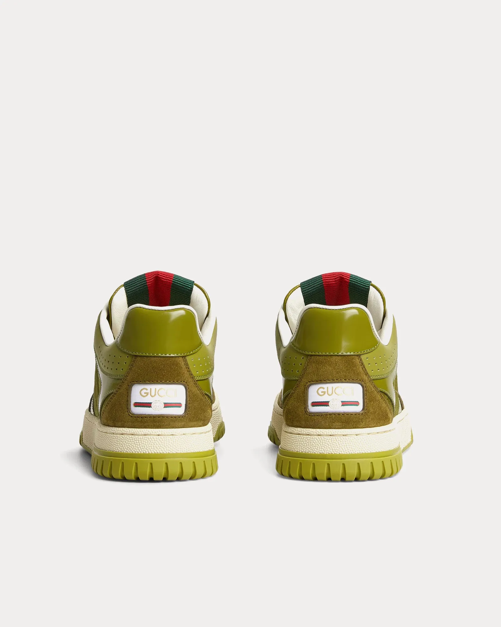 Re-Web with GG Canvas Dark Green Low Top Sneakers