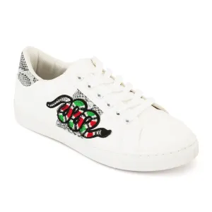 Snake Detail Lace Up Trainer