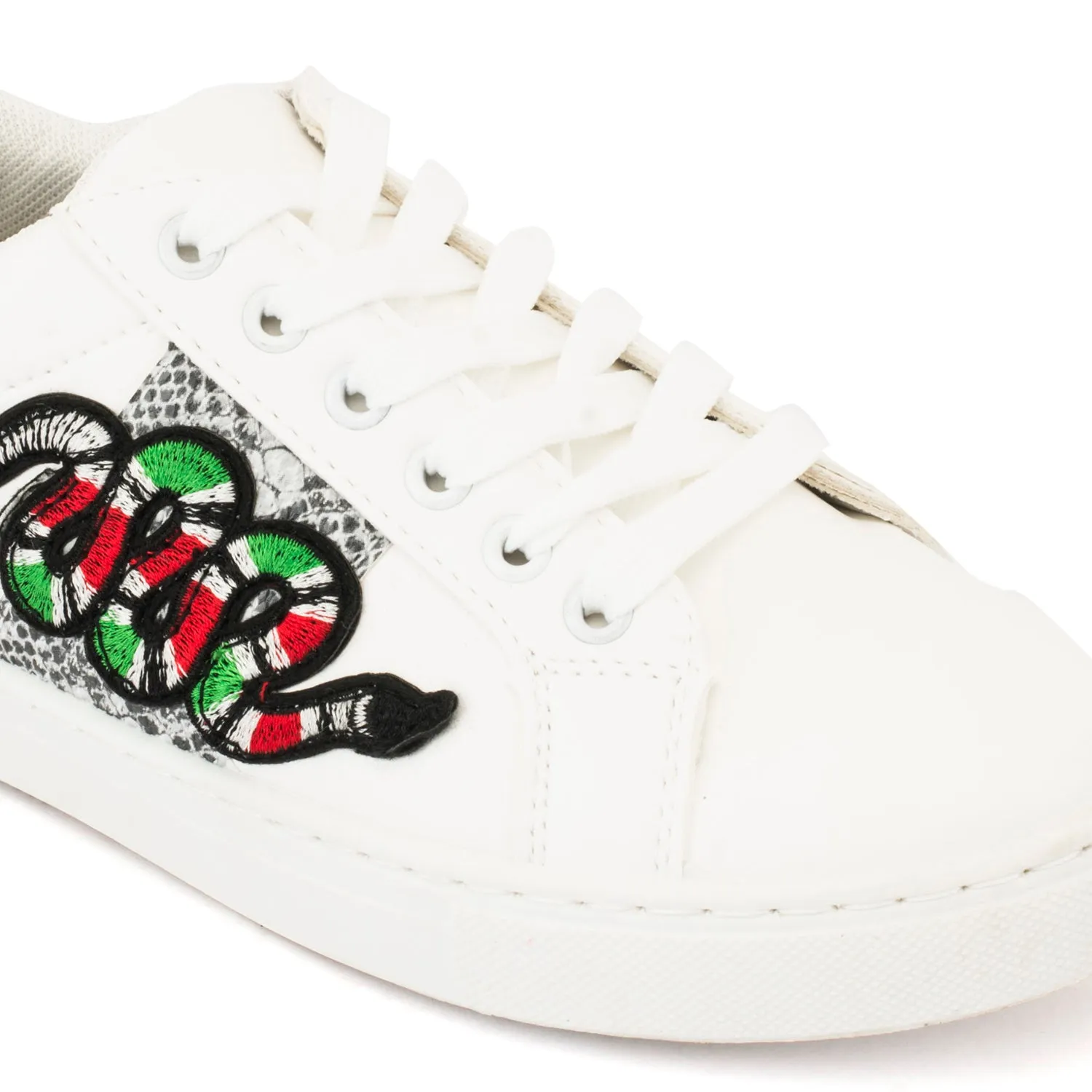 Snake Detail Lace Up Trainer