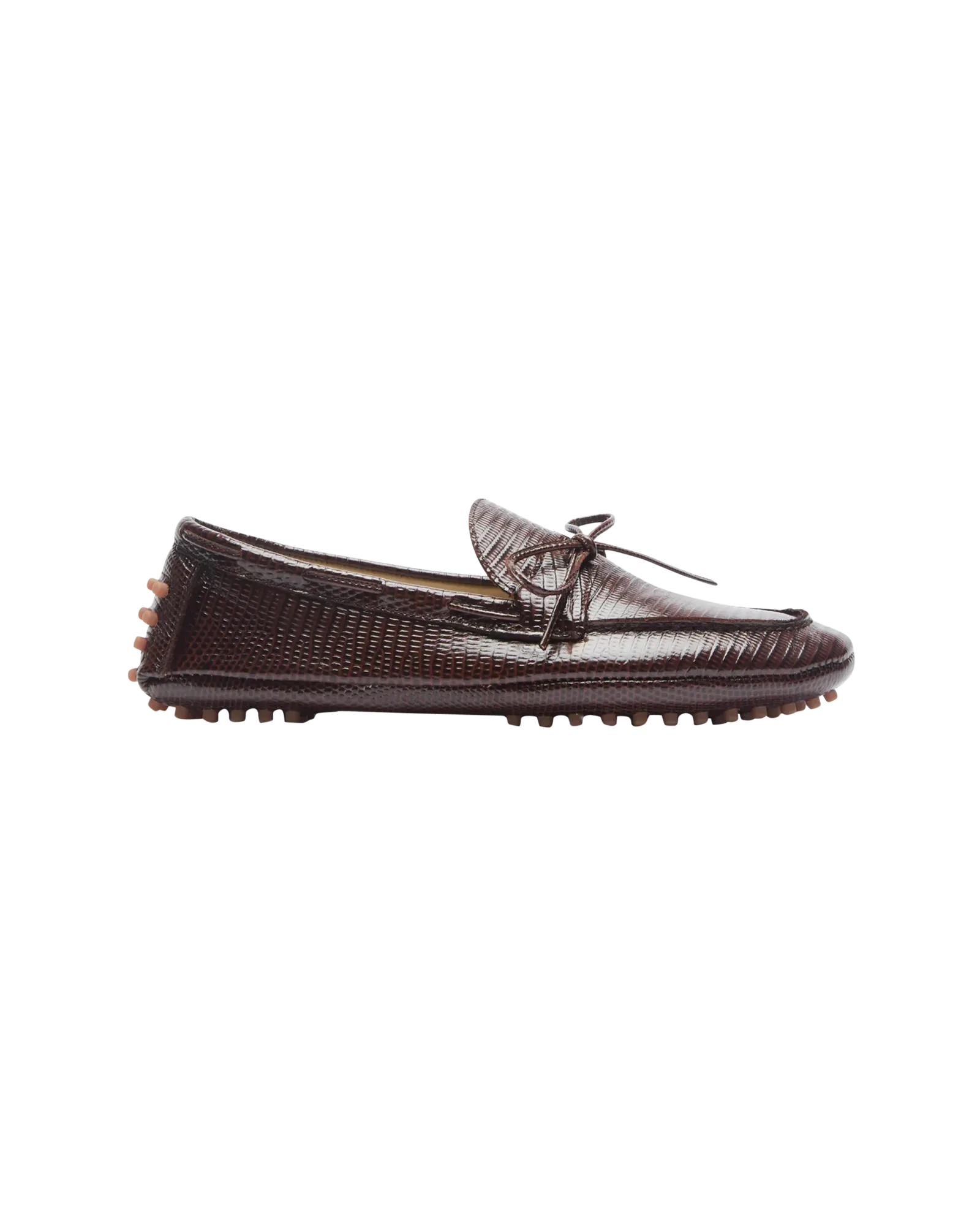 Snake Embossed Driver Moccasins