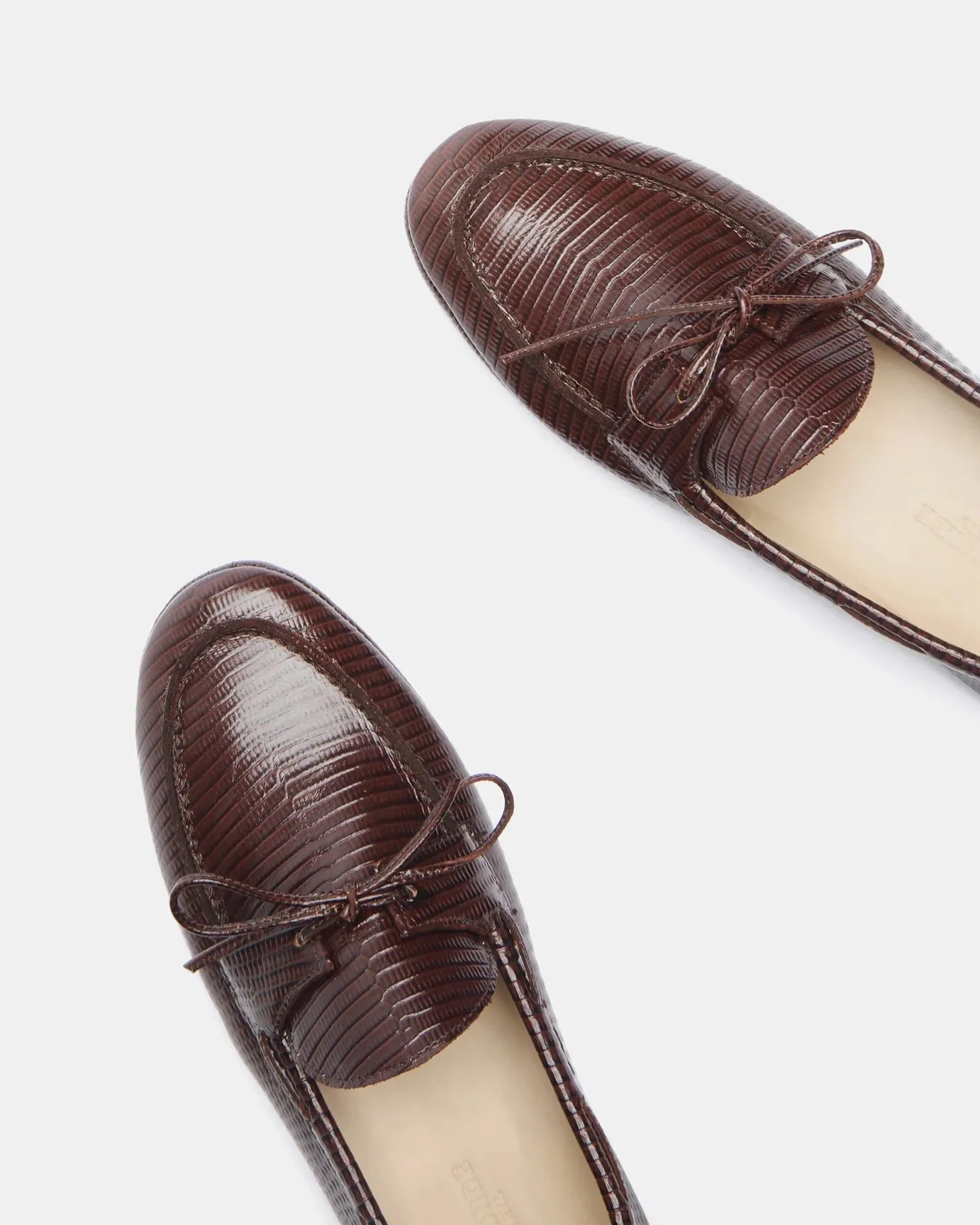 Snake Embossed Driver Moccasins
