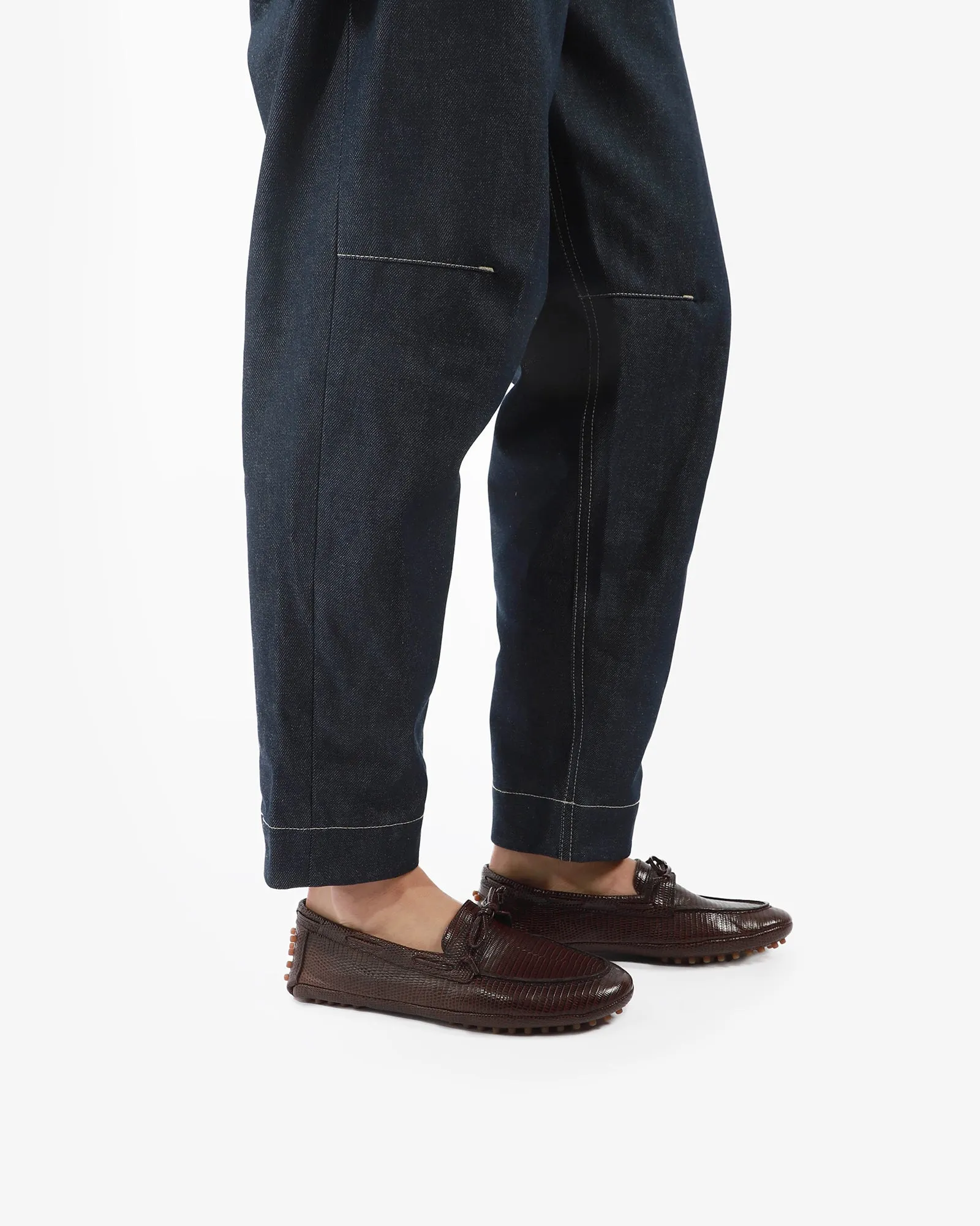 Snake Embossed Driver Moccasins