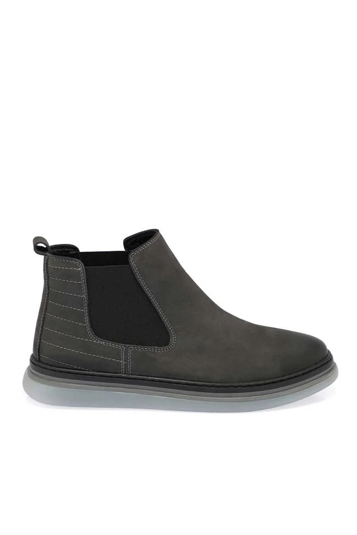 Tergan Men's Grey Nubuck Leather Casual Boots