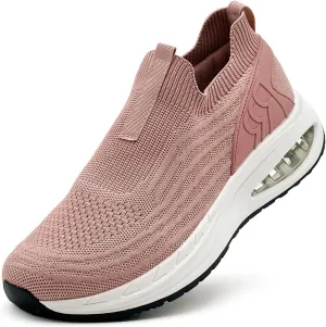 Wide Toe Box Shoes for Men and Women Arch Support Walking Shoes Cushioned Road Running Shoes Non Slip Mens Air Walking Sneakers for Athletic Tennis Orthopedic Plantar Fasciitis Workout Pink38