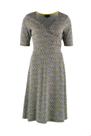 Zwarte Jurk Met Overslag Decollete | Zilch Dress Cross Sprinkle Black